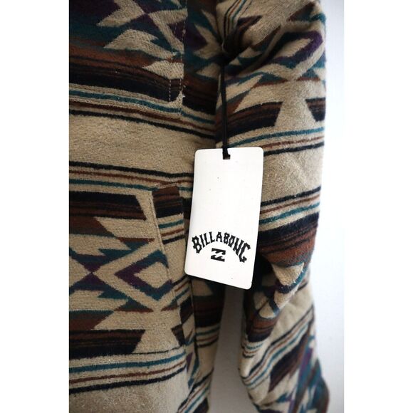 Billabong ABYJK00184 Men's Sz L Gravel Brown Multi Barlow Sherpa Jacket - Picture 4 of 14